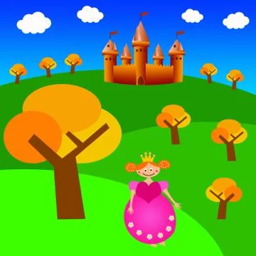 Castle princess Stock Illustration