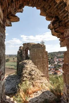 Castle at Pythio also Empythion in Byzantine, preserved military architectu.. Stock Photos