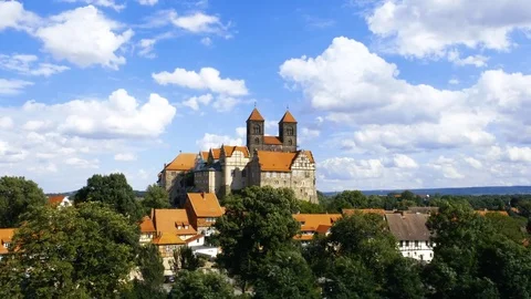 Castle quedlinburg  time lapse Stock Footage 78434715