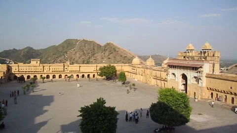 Castle of Rajasthan Stock Footage 121192643