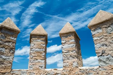 Castle ramparts Stock Photos