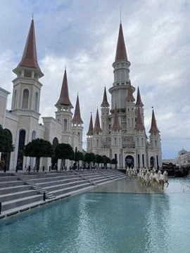 Castle in reflection Stock Photos