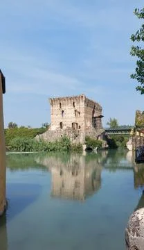Castle on the river Stock Photos