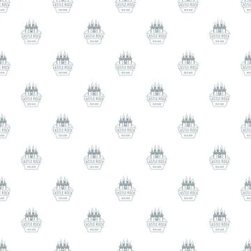 Castle rock pattern seamless Stock Illustration