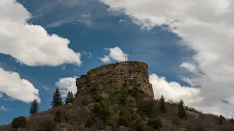 Castle Rock The Rock with Clouds Day Timelapse #1 Stock Footage 153066895