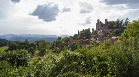 Castle Ruin Hahnstein Stock Footage 40662328