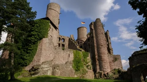 Castle Ruin Hahnstein Stock Footage 40662358