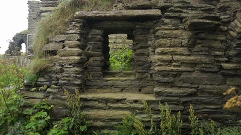 Castle ruin Walls into window Video stock 113301023