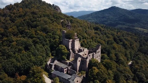 Castle Ruins Stock Footage 79835649