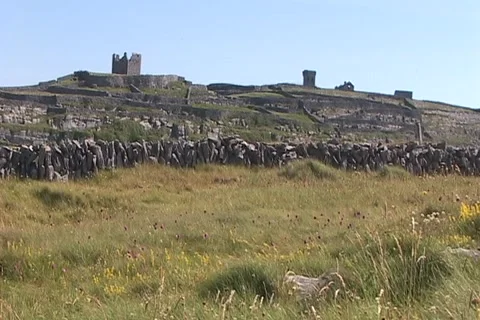 Castle Ruins - Inis Oirr-Multiple Stock Footage 1069857