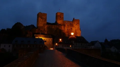 The castle Runkel Stock Footage 118884897