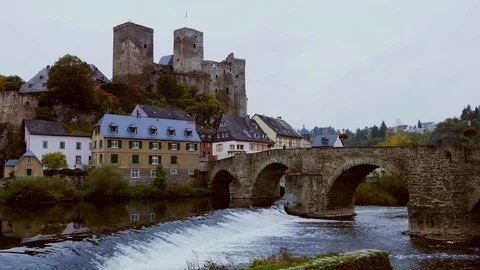 The castle Runkel Stock Footage 118884948