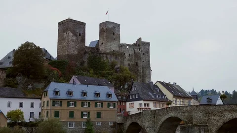 The castle Runkel Video stock 118884996