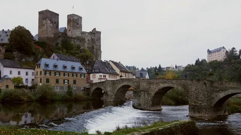 The castle Runkel Stock Footage 118885064