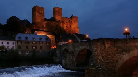 The castle Runkel Stock Footage 118885234