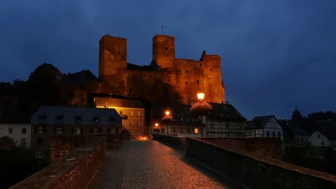 The castle Runkel Stock Footage 118885277