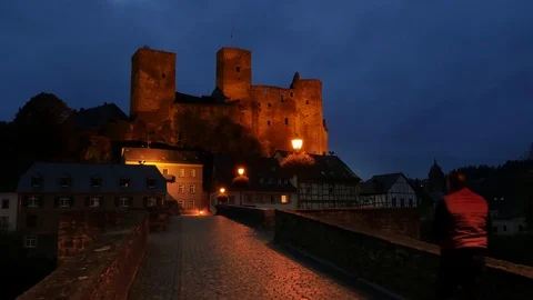 The castle Runkel Stock Footage 118885312
