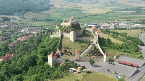 The Castle of Rupea in Romania Stock Footage 251038258