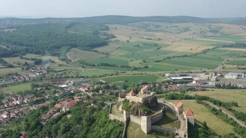 The Castle of Rupea in Romania Stock Footage 251042872