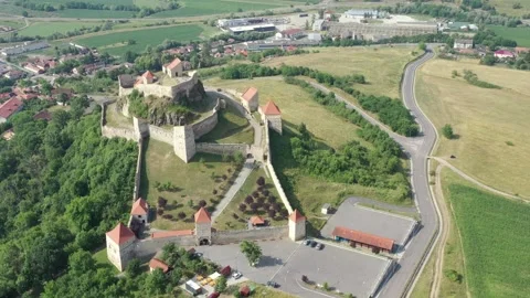 The Castle of Rupea in Romania Stock Footage 251043078
