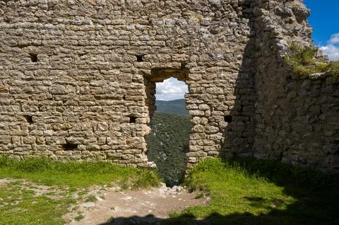 The castle at Samitier Stock Photos