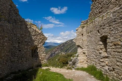 The castle at Samitier Stock Photos