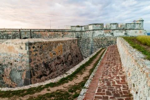Castle San Pedro de la Roca del Morro, Santiago de Cuba, Cuba Stock Illustration