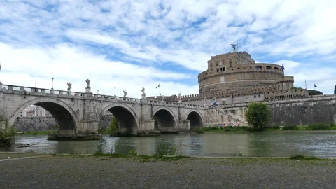Castle Sant'Angelo in Rome Video stock 112748121