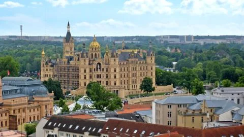 Castle of schwerin Stock Photos