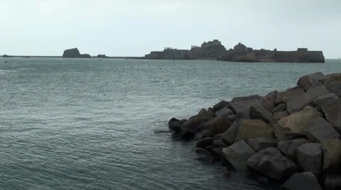 Castle by the Sea 2 Stock Footage 38029403