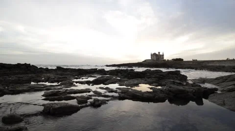 Castle sea ocean Stock Footage 44751050