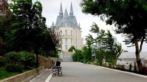 Castle at Sea in Odesa Stock Footage 70401906
