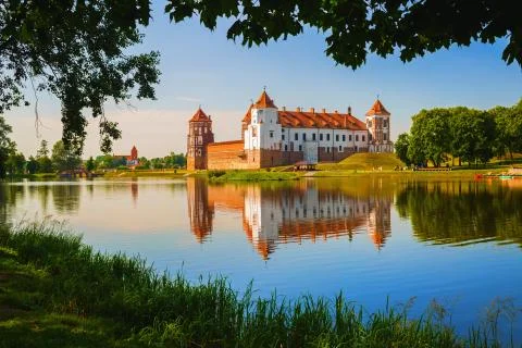 Castle on the shore Stock Photos