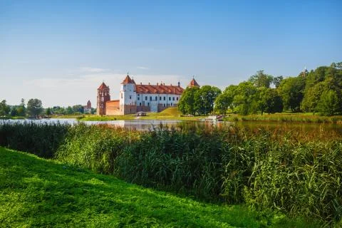 Castle on the shore Stock Photos
