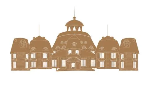 Castle silhouette vector Stock Illustration