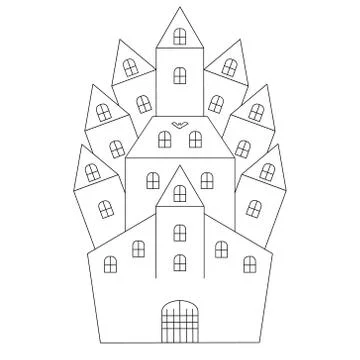 Castle. Sketch. Vector illustration. Stock Illustration
