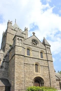 Castle somewhere in Dublin under cloudy sky Stock Photos