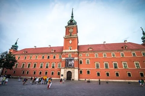 Castle Square in Warsaw Stock Photos