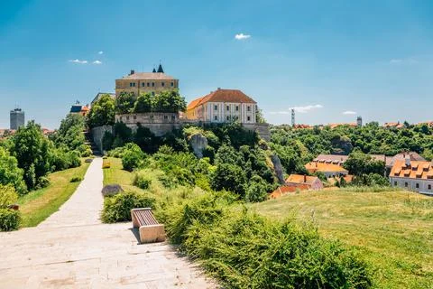 Castle from St. Benedict hill in Veszprem, Hungary Stock Photos