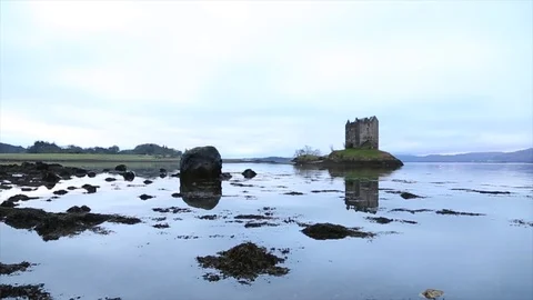 Castle Stalker Cinematic Pan Video stock 122122679