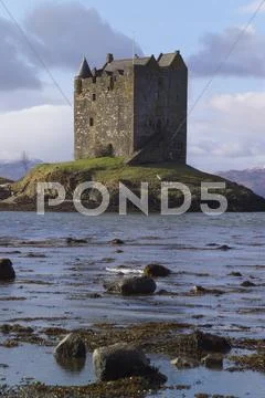 Castle stalker, loch linnhe, argyll and bute, scotland Stock Photos
