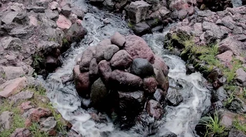 Castle stone river Stock Footage 66112276