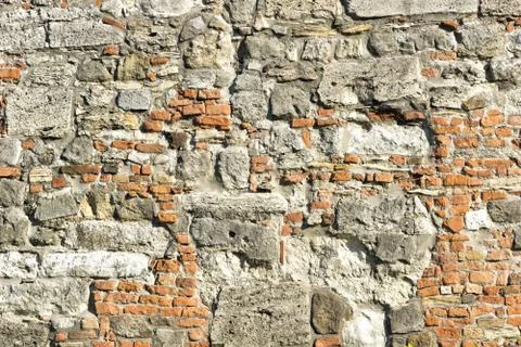 Castle stone wall Stock Photos