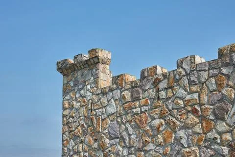 Castle stone wall Stock Photos