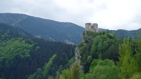 The Castle of Strecno Stock Footage 51008953