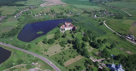 Castle summer aerial shoot 動画素材 78026733