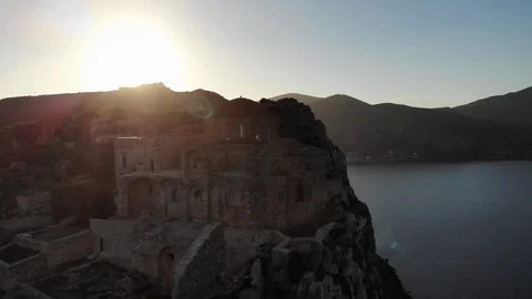 Castle in sunset time Stock Footage 106949523