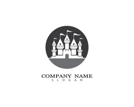 Castle symbol vector icon illustration Stock Illustration