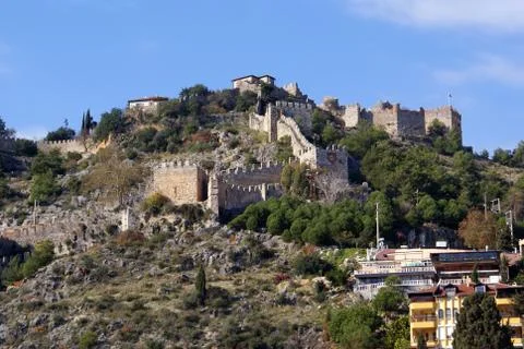 Castle on the top Stock Photos