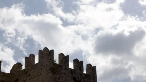Castle tower with cloudy sky Video stock 162620589